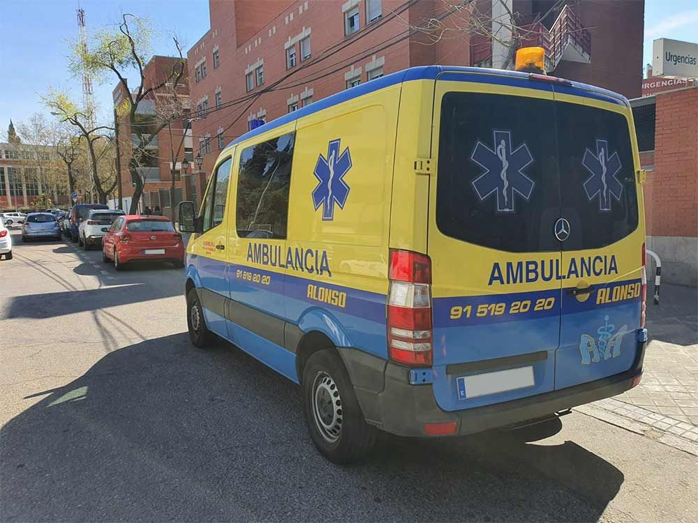 AMBULANCIAS ALONSO ambulancia amarilla y azul